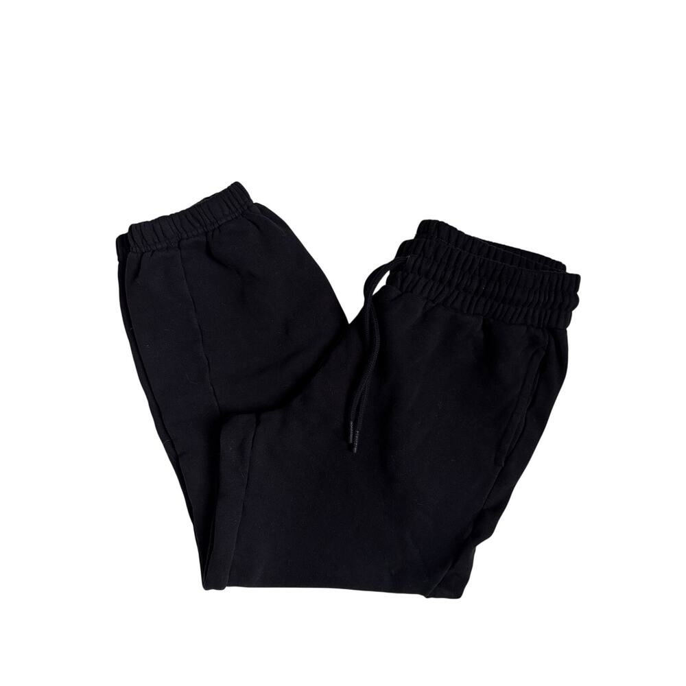 Quince Organic Heavyweight Fleece Boyfriend Sweatpants (Black) - Small